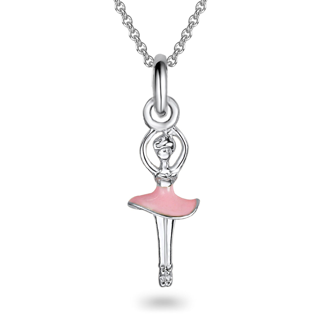 Rafaela Donata Kette mit Anhänger Sterling Silber Emaille rosa
