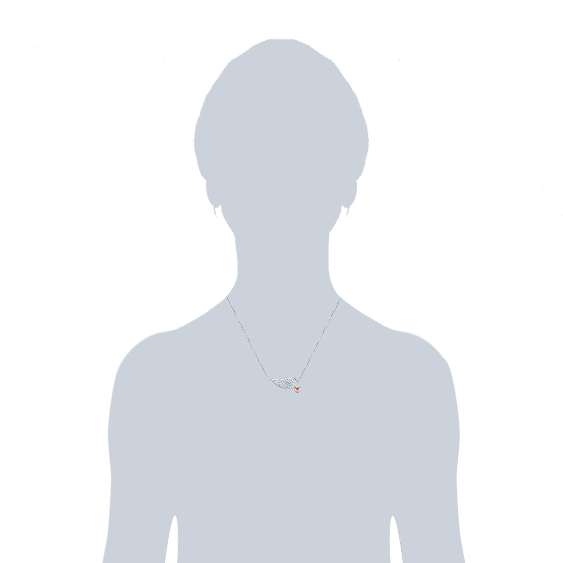Kette mit Anhänger Sterling Silber bicolor Zirkonia weiß
