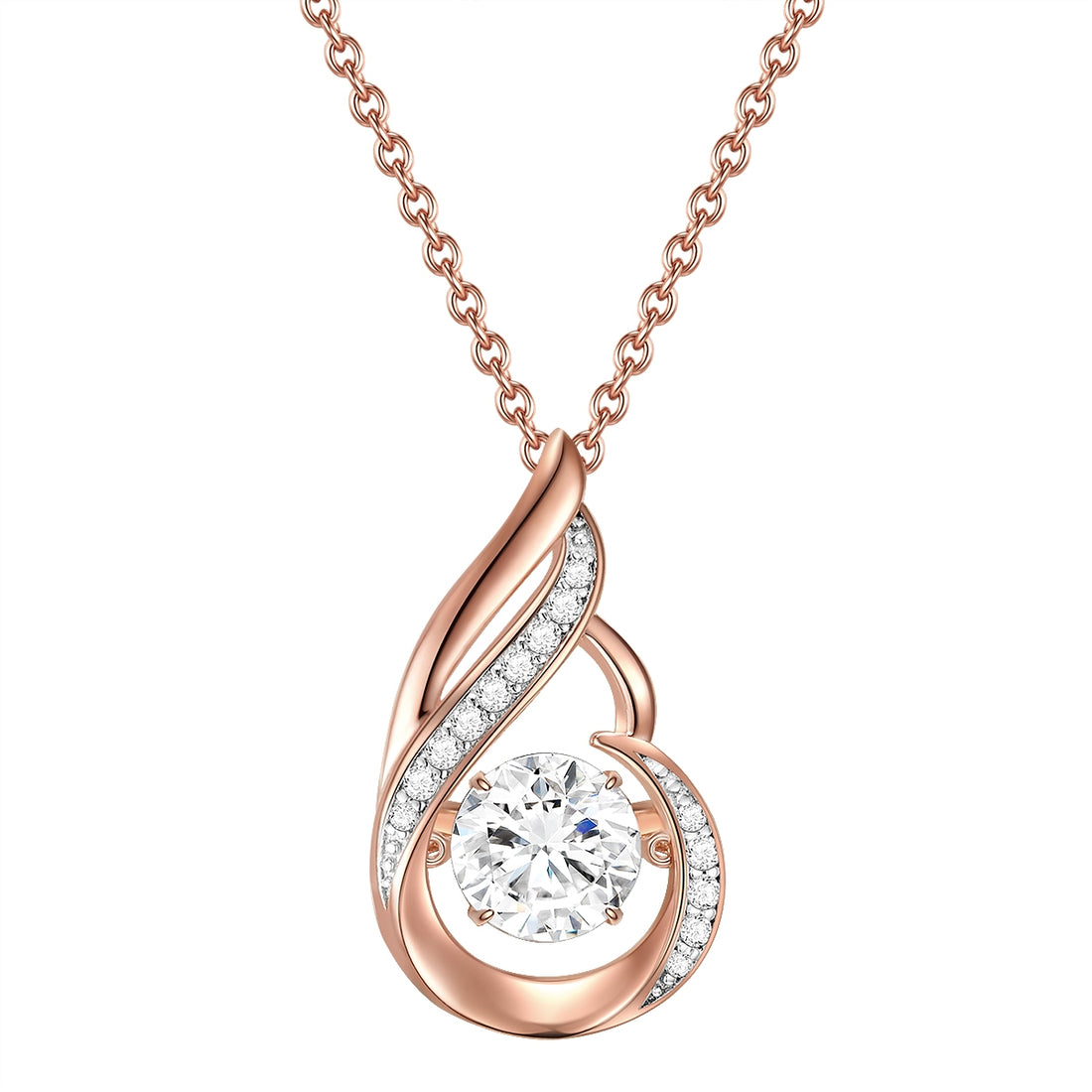 Rafaela Donata Kette mit Anhänger Sterling Silber roségold Zirkonia weiß