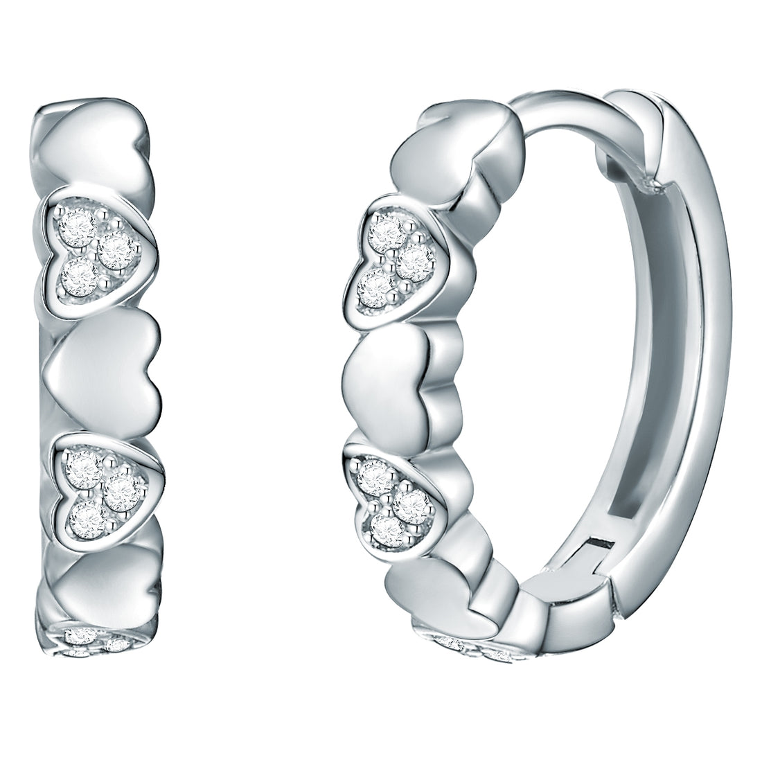 Rafaela Donata Creolen Sterling Silber Zirkonia weiß