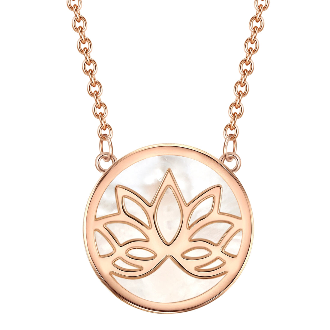 Rafaela Donata Kette mit Anhänger Sterling Silber roségold Perlmutt