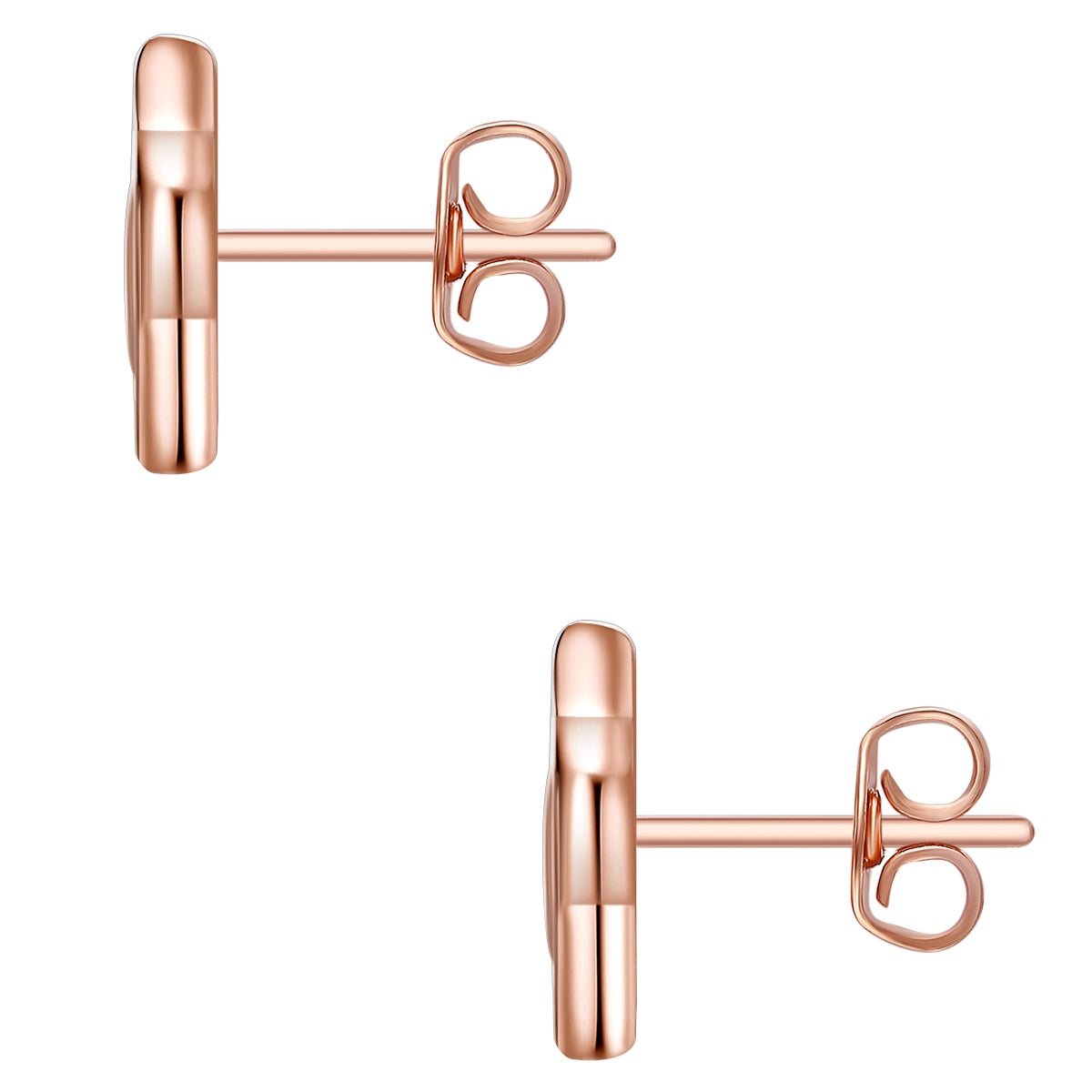 Ohrstecker Sterling Silber roségold Zirkonia weiß