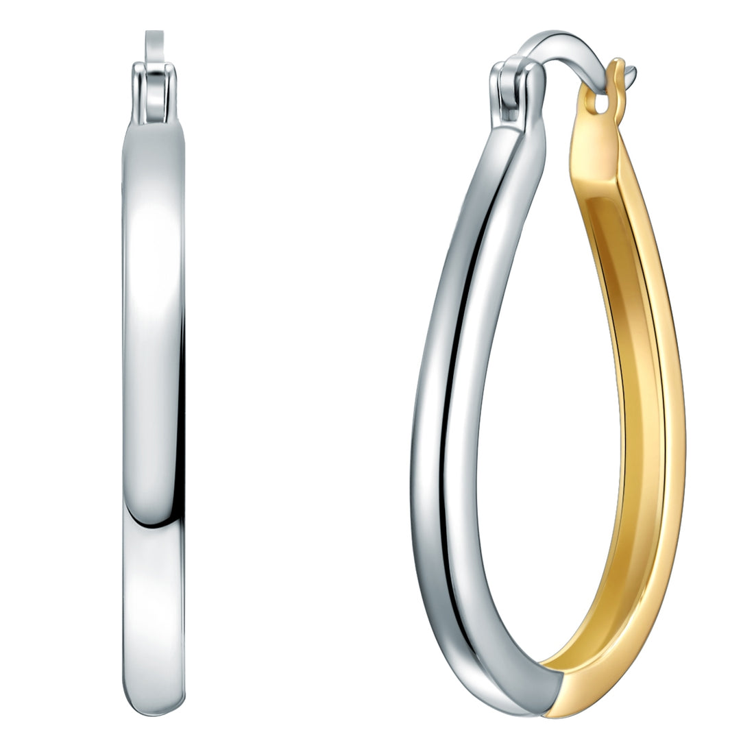 Creolen Sterling Silber bicollor