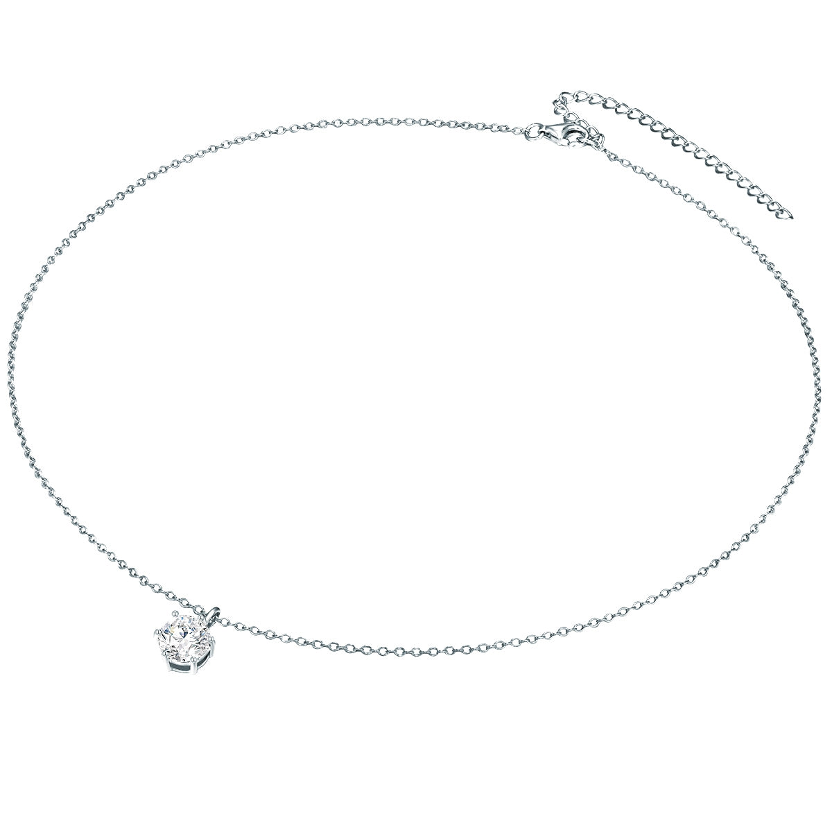 Set (Kette+Ohrstecker) Sterling Silber verziert mit Kristallen von Swarovski® weiß