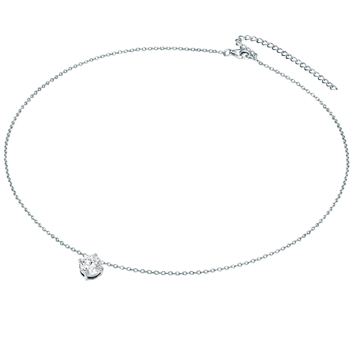 Set (Kette+Ohrstecker) Sterling Silber verziert mit Kristallen von Swarovski® weiß
