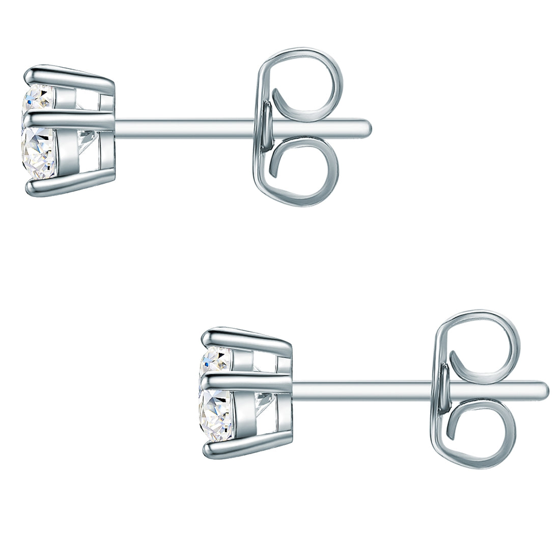 Set (Kette+Ohrstecker) Sterling Silber verziert mit Kristallen von Swarovski® weiß
