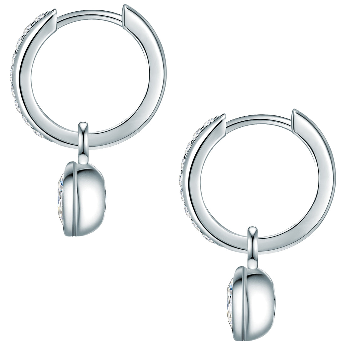 Creolen Sterling Silber Zirkonia weiß