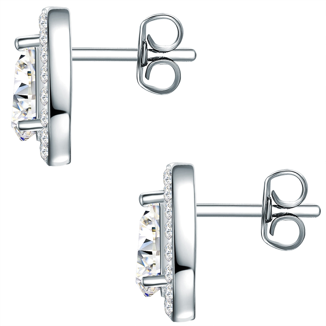 Ohrstecker Sterling Silber verziert mit Kristallen von Swarovski® weiß