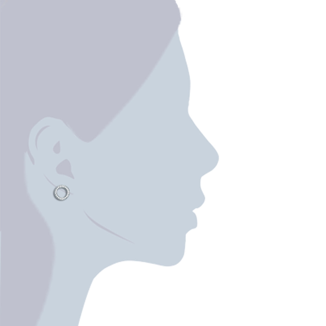 Ohrstecker Sterling Silber verziert mit Kristallen von Swarovski® weiß