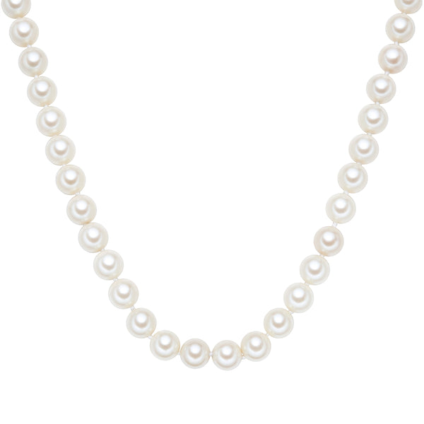 Kette Sterling Silber Muschelkernperle weiß