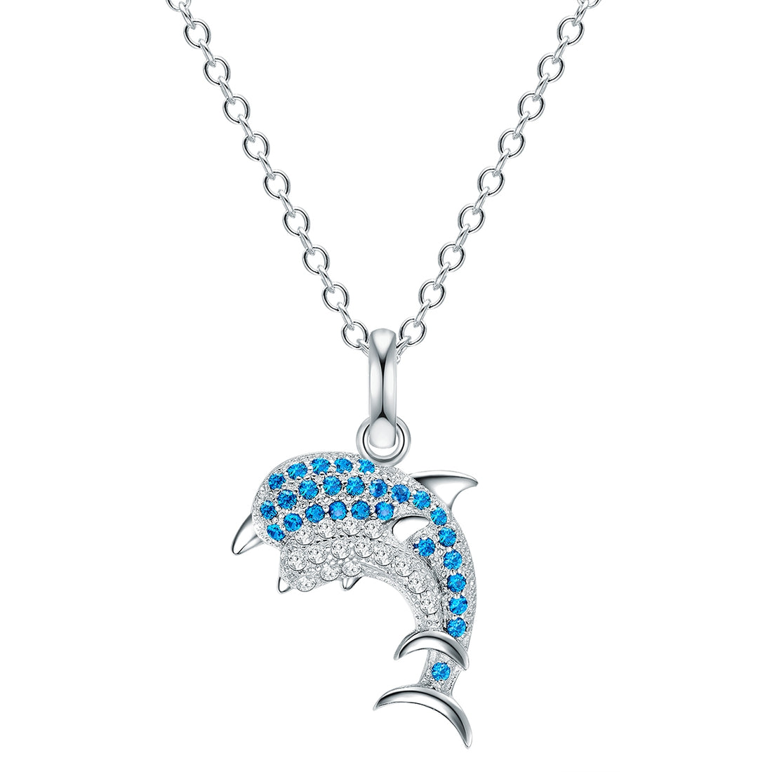 Rafaela Donata Kette mit Anhänger Sterling Silber Zirkonia weiß blau