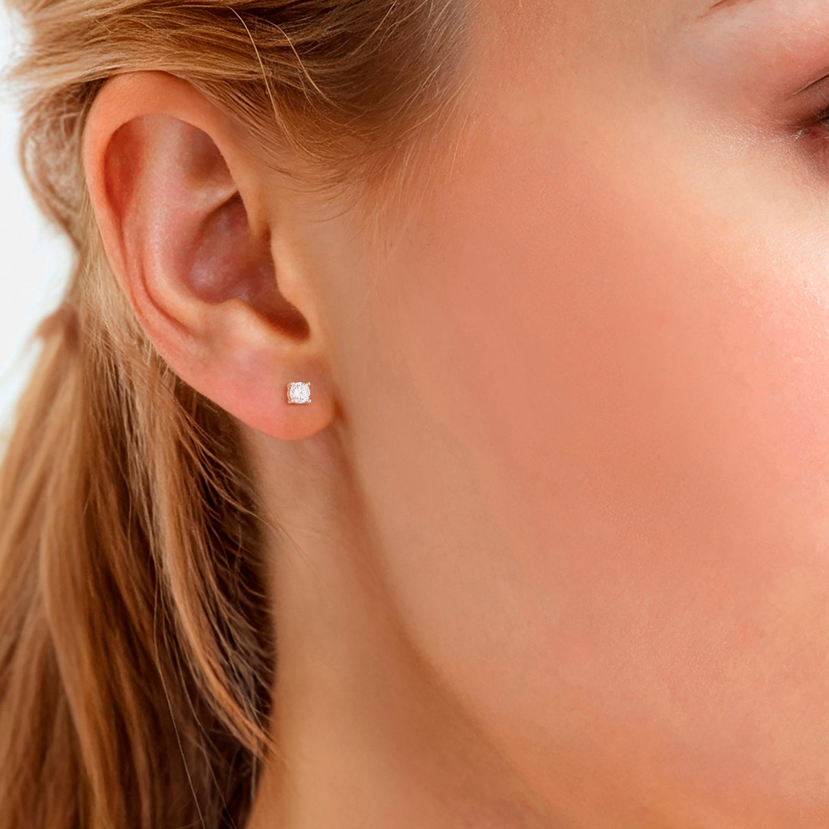 Ohrstecker Sterling Silber Zirkonia weiß
