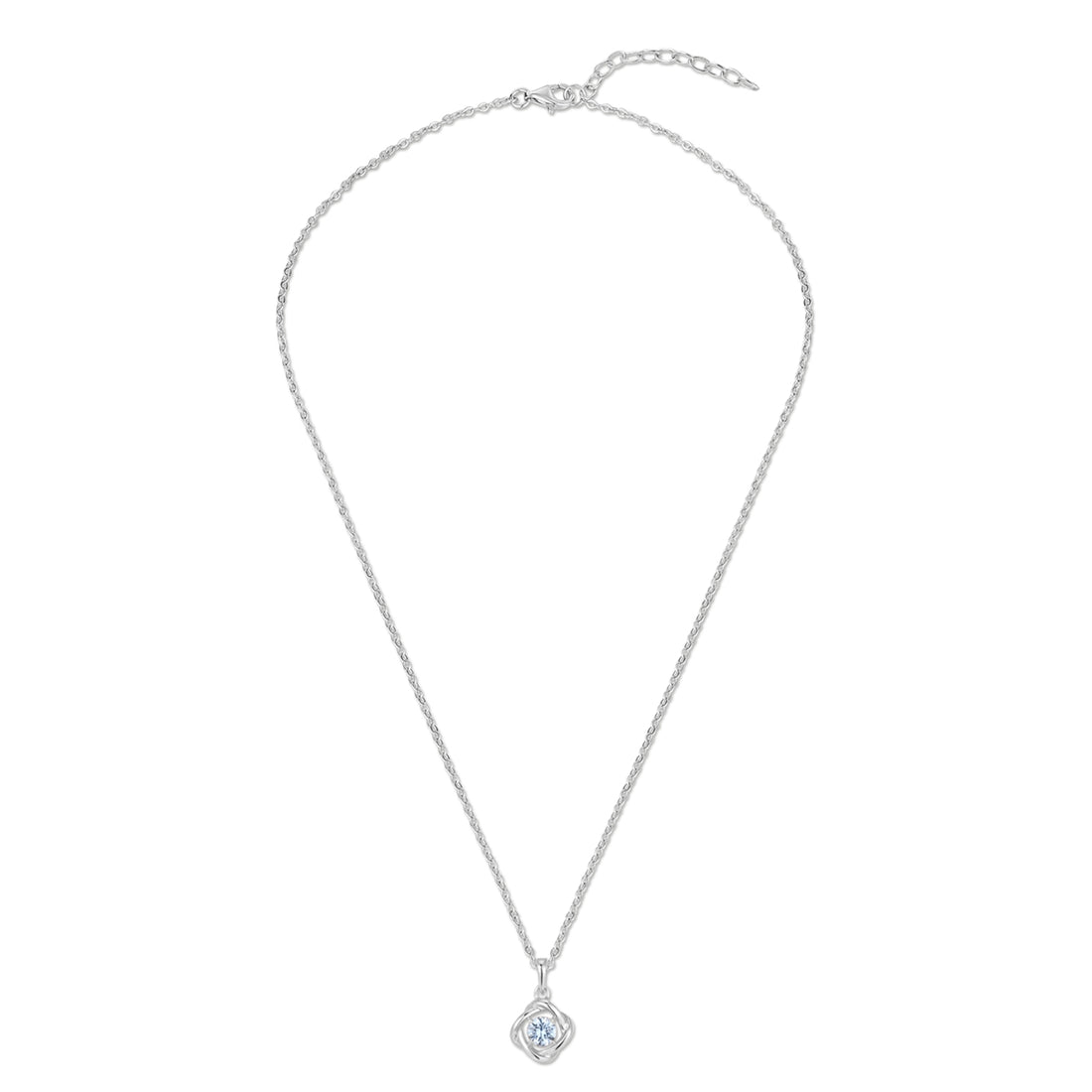 Kette mit Anhänger Sterling Silber Spinell (synth.) blau