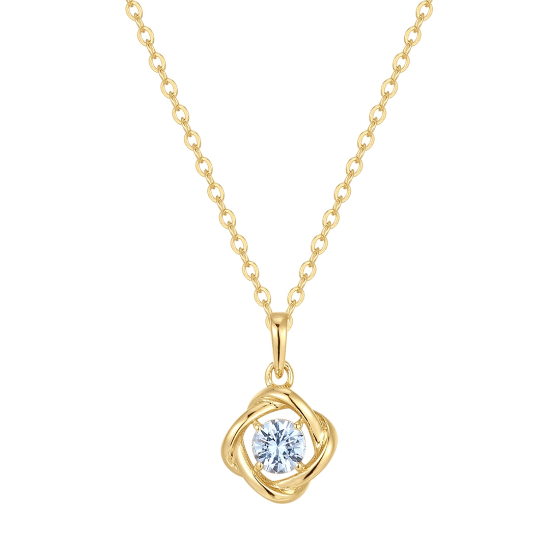 Kette mit Anhänger Sterling Silber gelbgold Spinell (synth.) blau