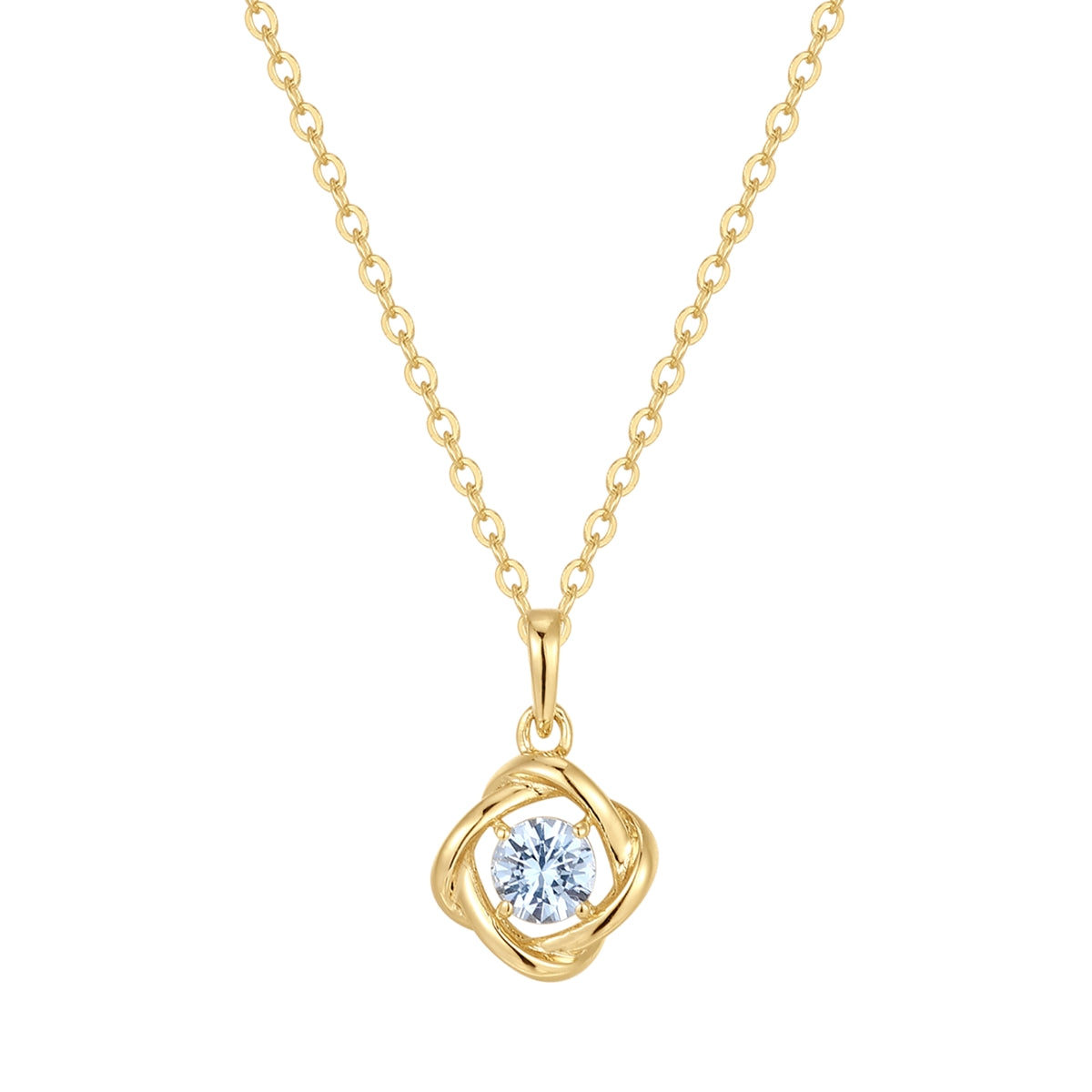 Kette mit Anhänger Sterling Silber gelbgold Spinell (synth.) blau