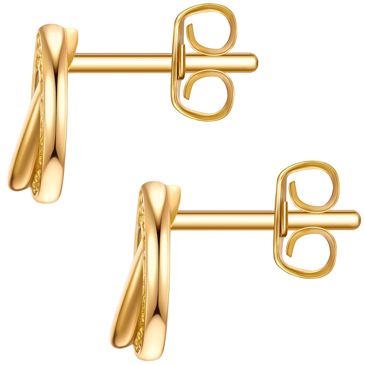 Ohrstecker Sterling Silber gelbgold Zirkonia weiß