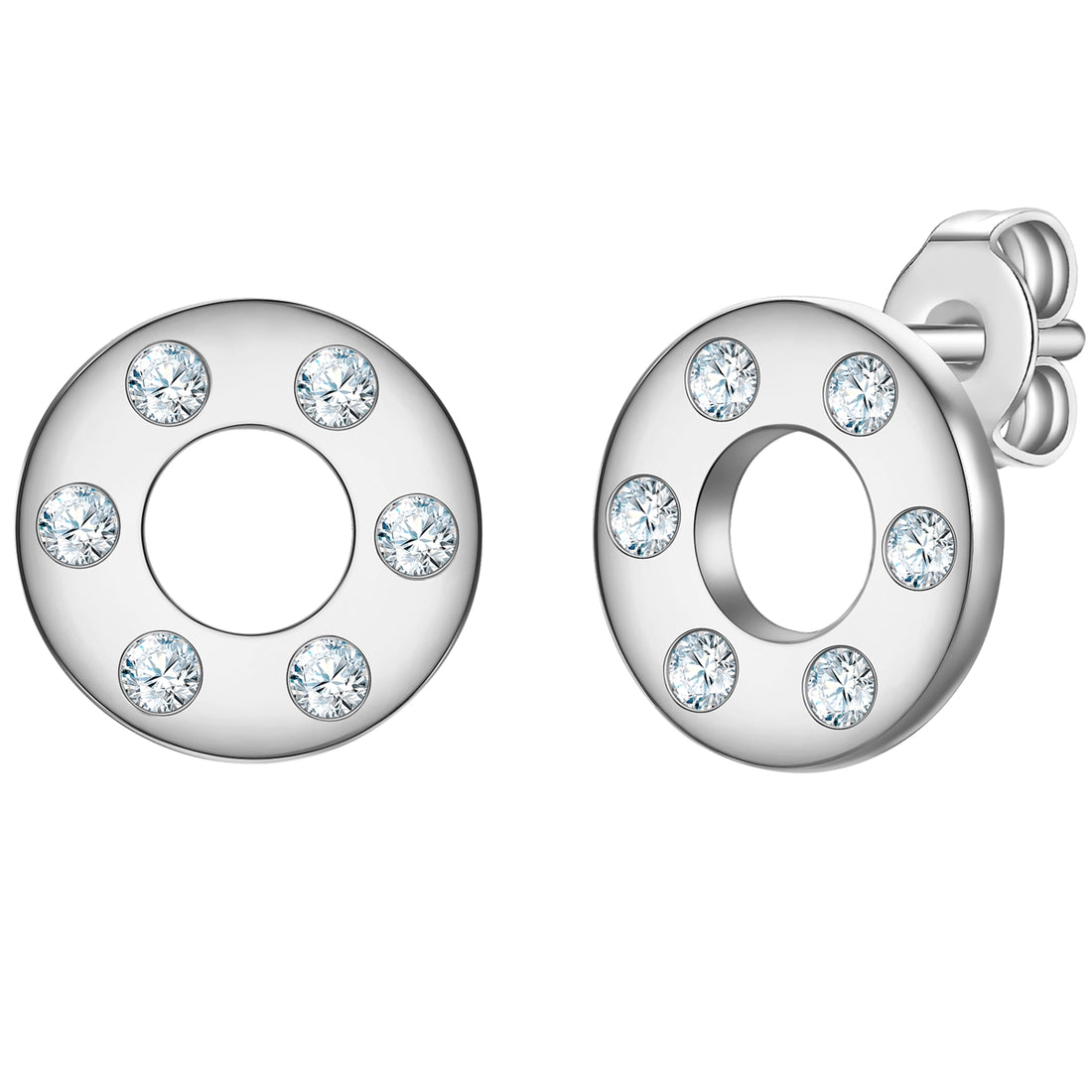 Ohrstecker Sterling Silber Zirkonia weiß