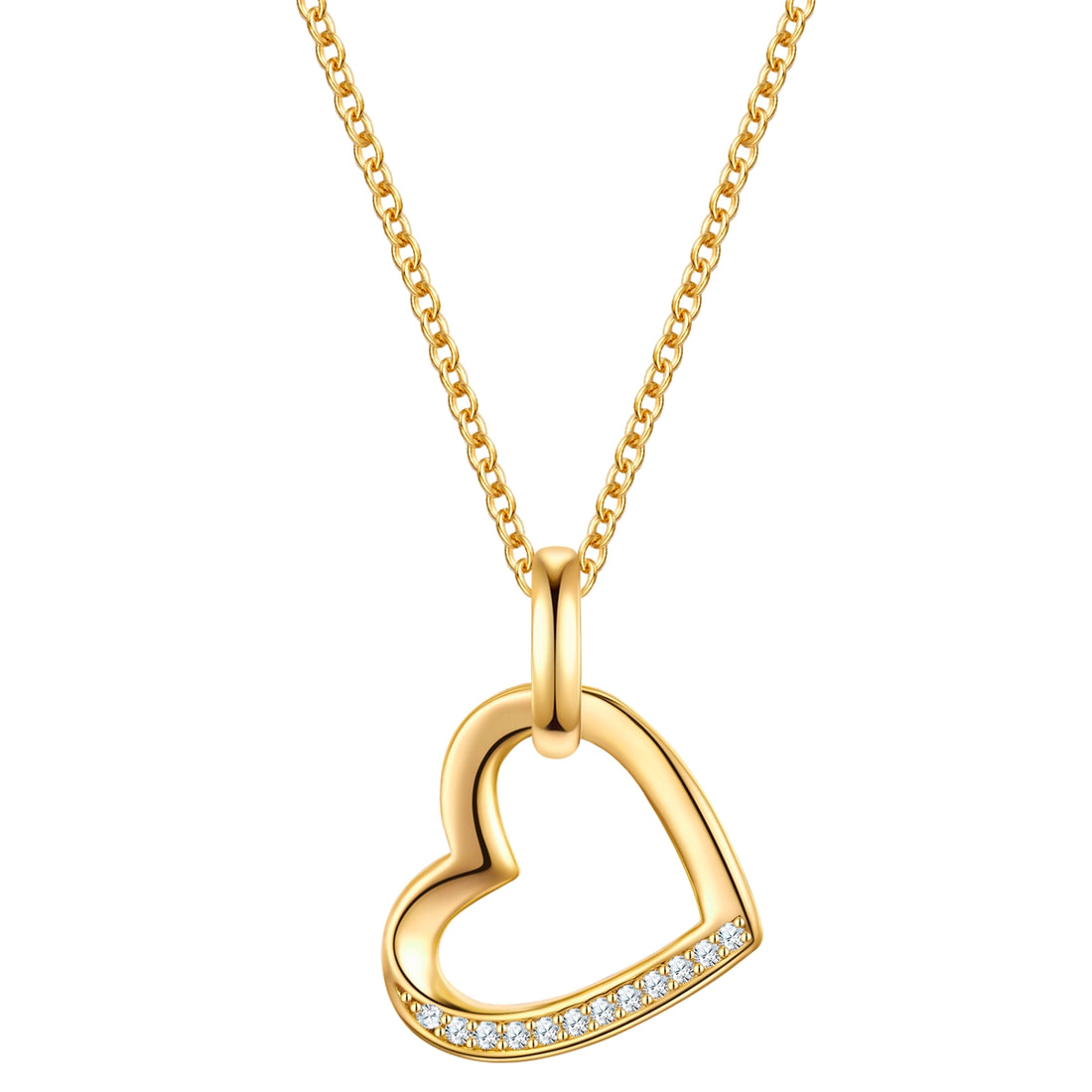 Rafaela Donata Kette mit Anhänger Sterling Silber gelbgold Zirkonia weiß