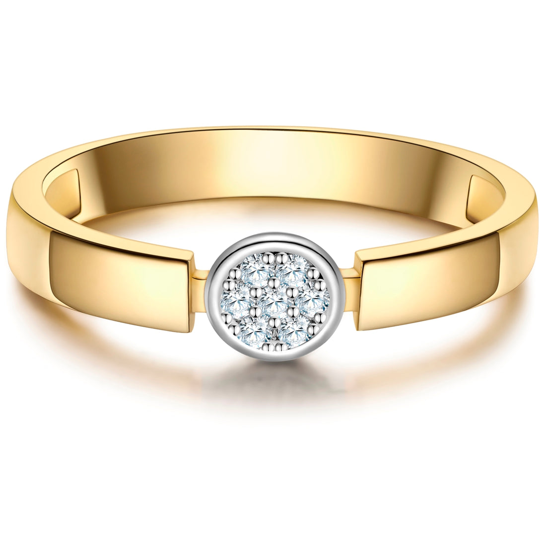 Rafaela Donata Ring Sterling Silber bicolor Zirkonia weiß