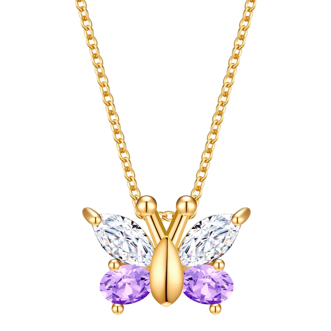 Rafaela Donata Kett mit Anhänger Sterling Silber gelbgold Zirkonia weiß violett