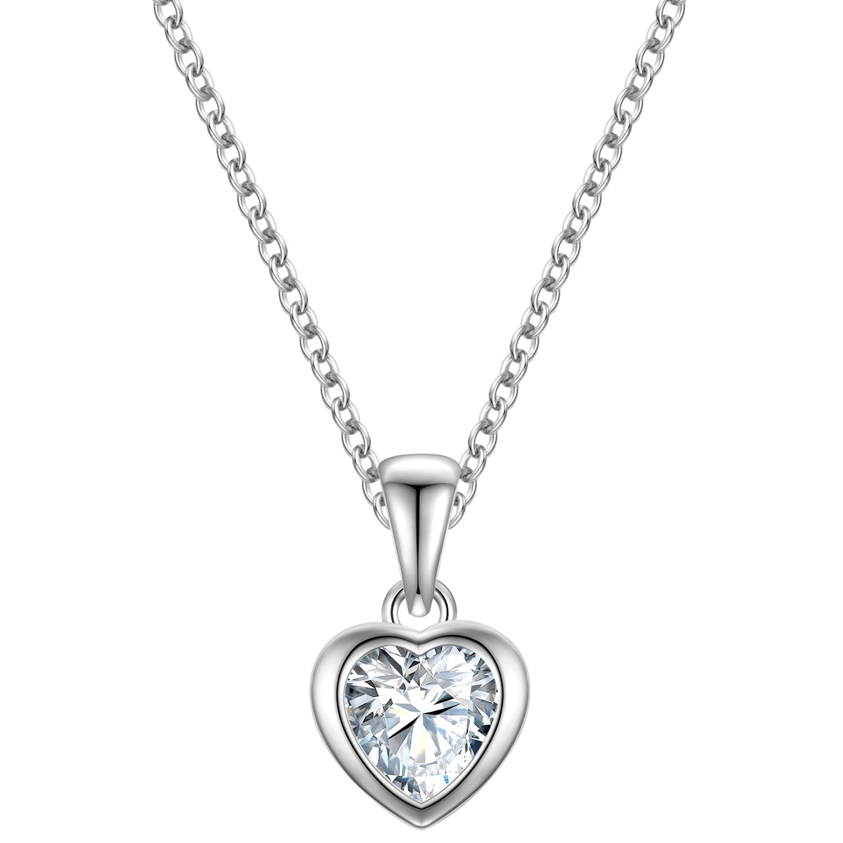 Kette mit Anhänger Sterling Silber Zirkonia weiß
