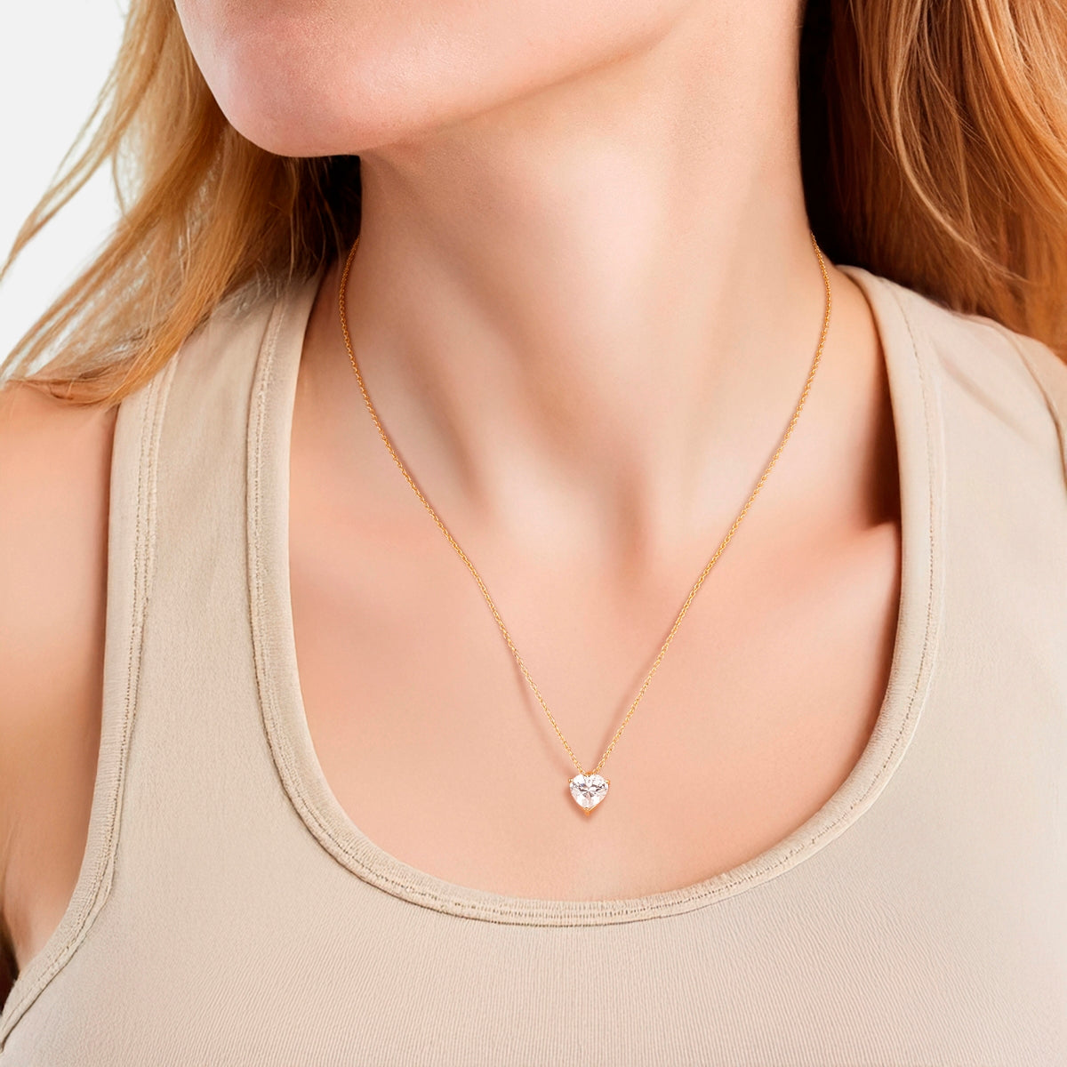 Kette mit Anhänger Sterling Silber gelbgold Zirkonia weiß