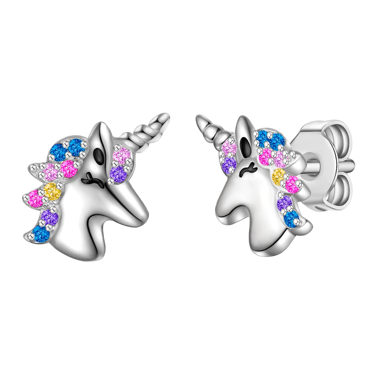 Ohrstecker Sterling Silber Zirkonia multicolor