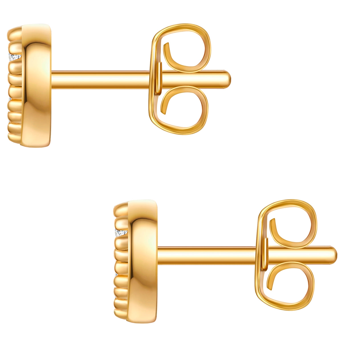 Ohrstecker Sterling Silber gelbgold Zirkonia weiß