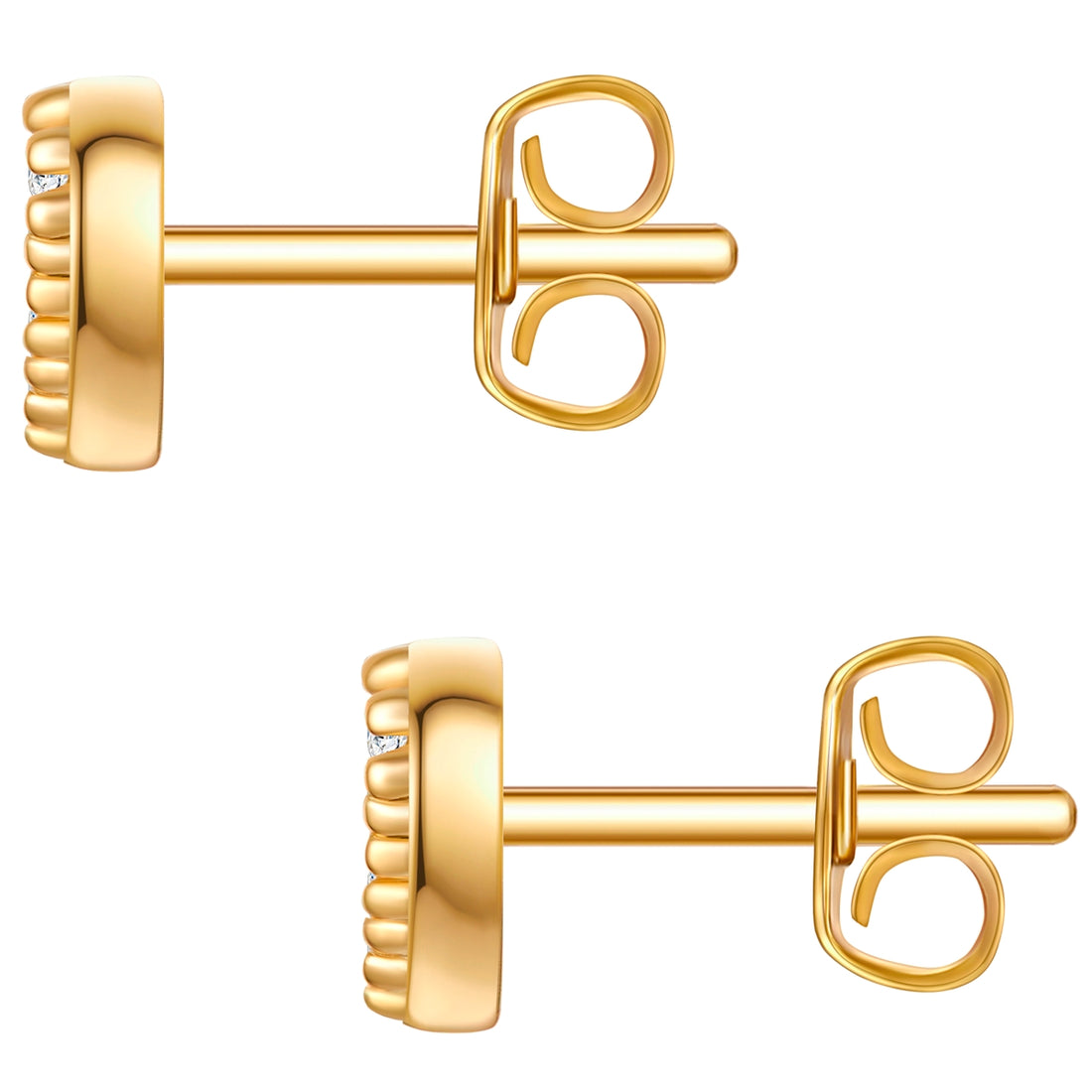 Ohrstecker Sterling Silber gelbgold Zirkonia weiß