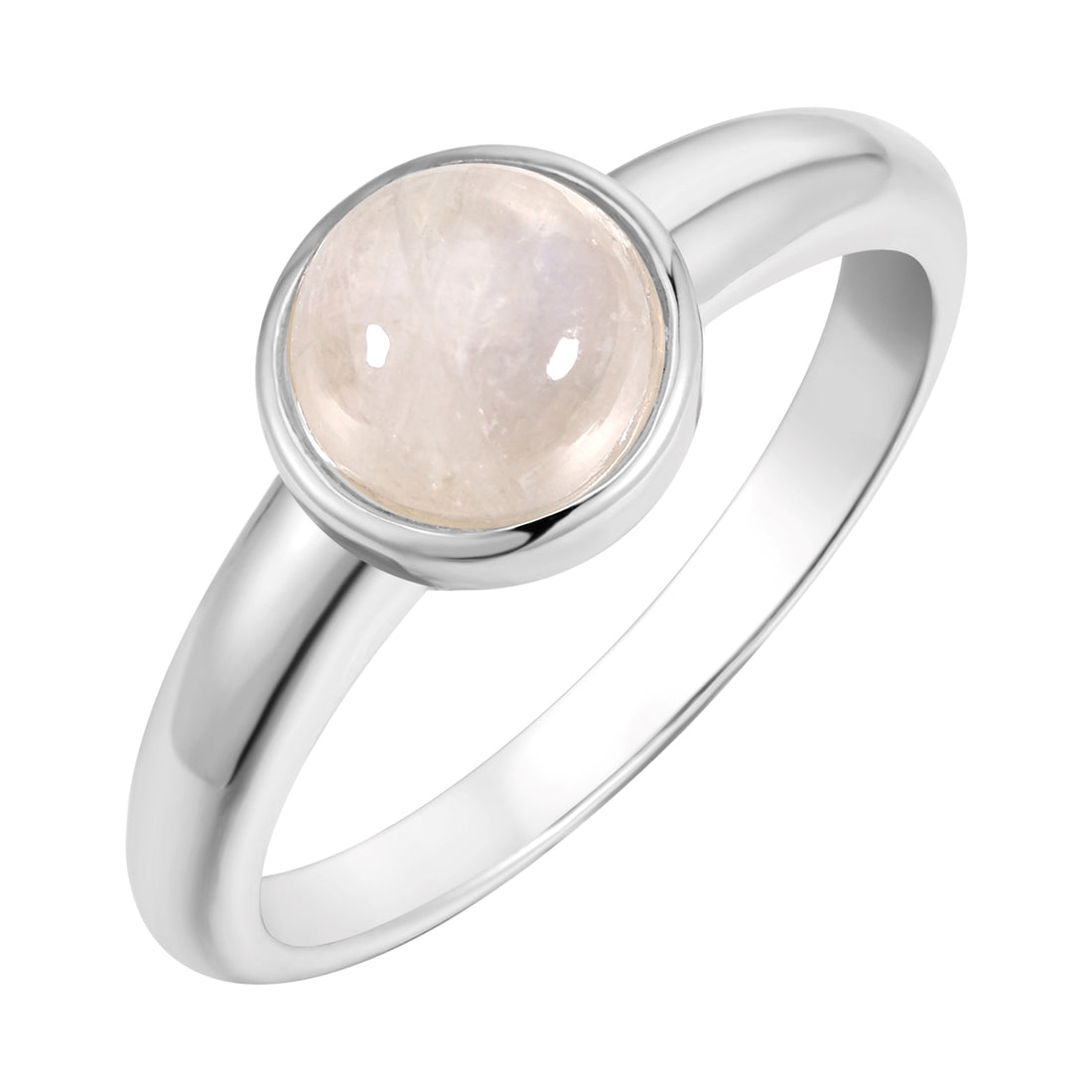 Ring Sterling Silber Mondstein weiß