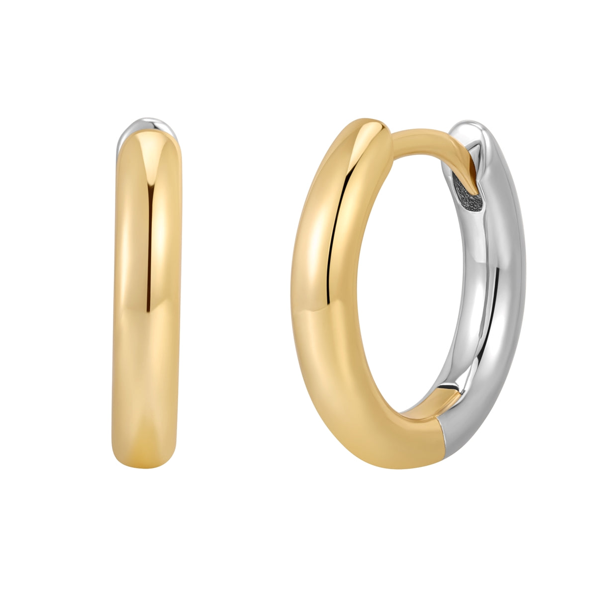 Creolen Sterling Silber bicolor