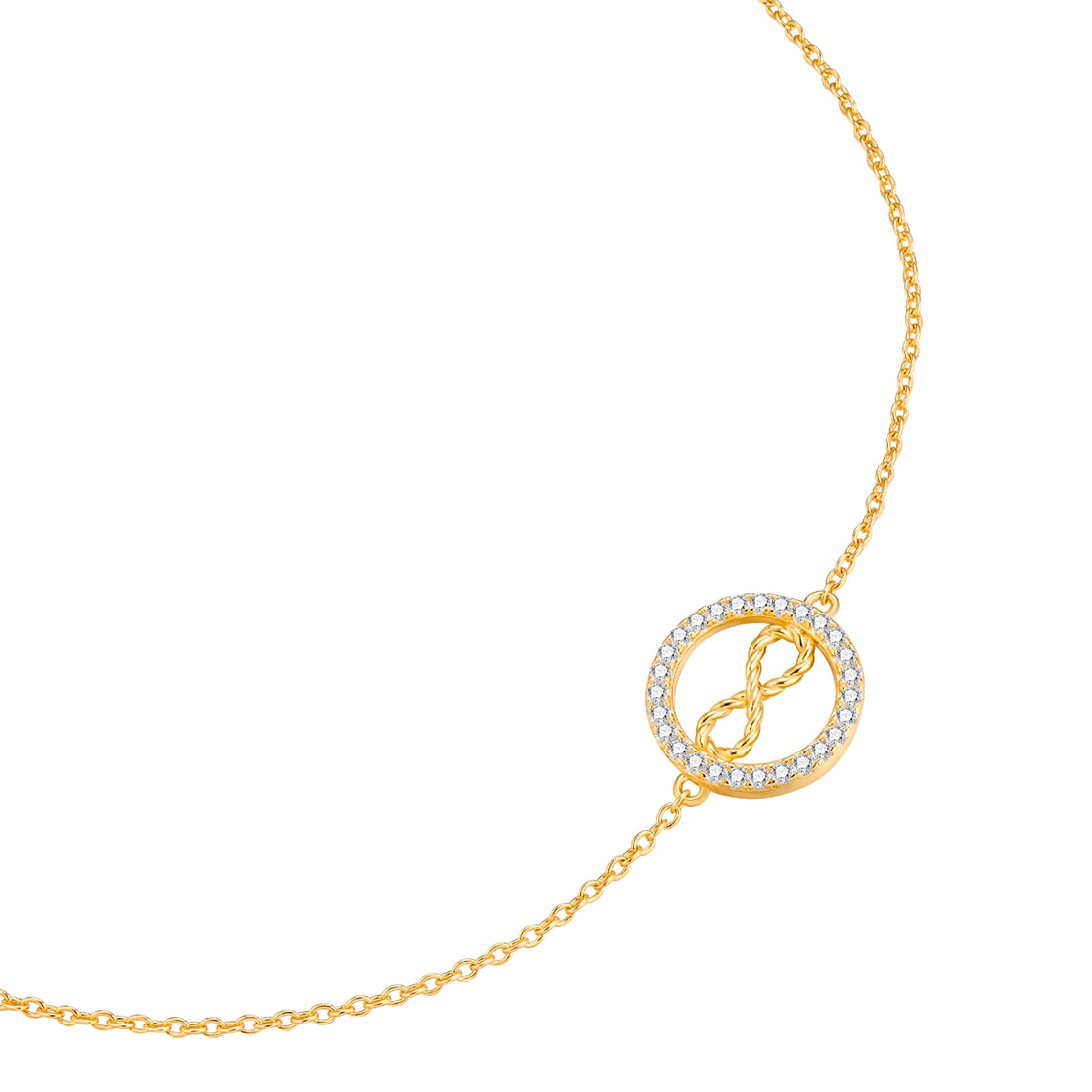 Armband Sterling Silber gelbgold Zirkonia weiß
