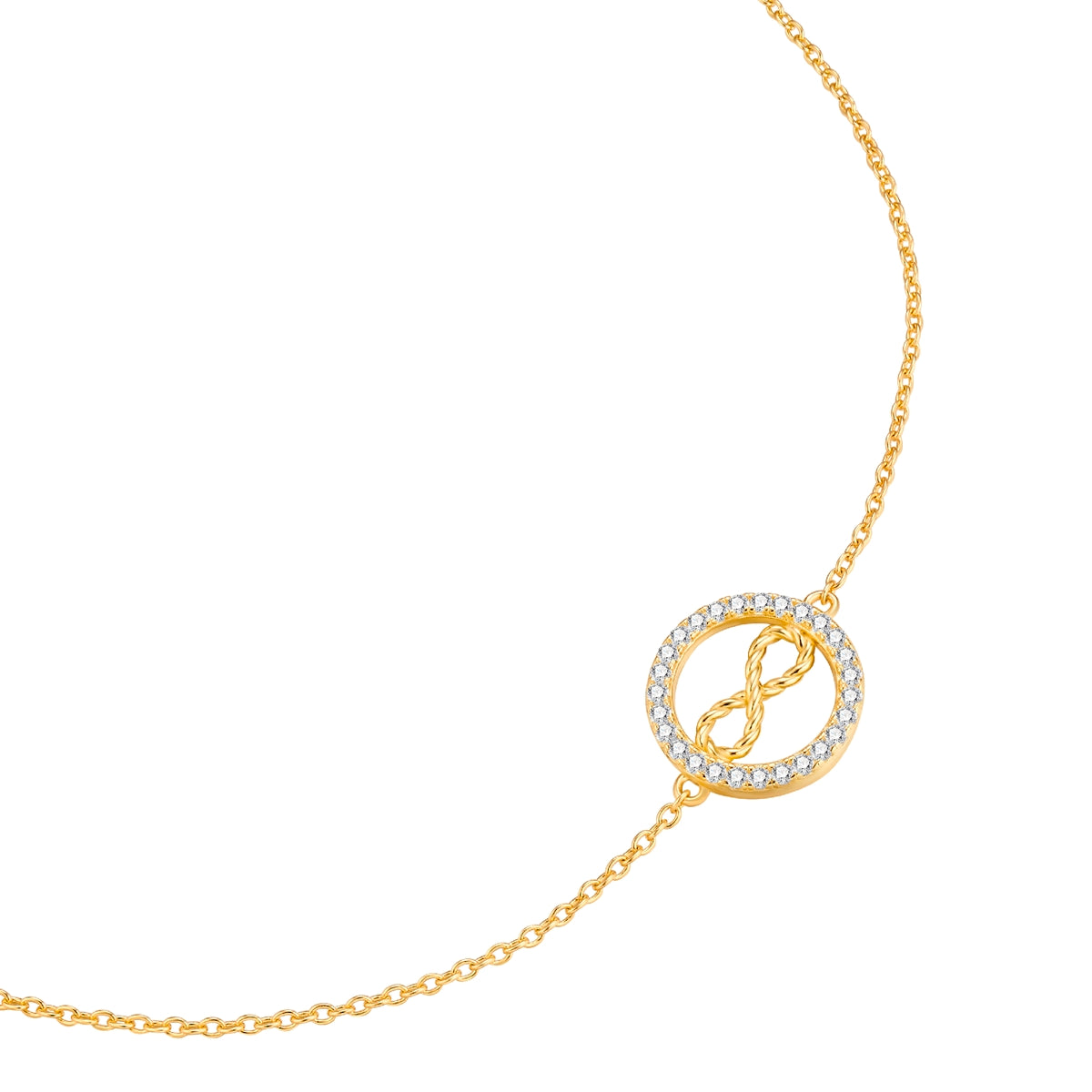 Armband Sterling Silber gelbgold Zirkonia weiß