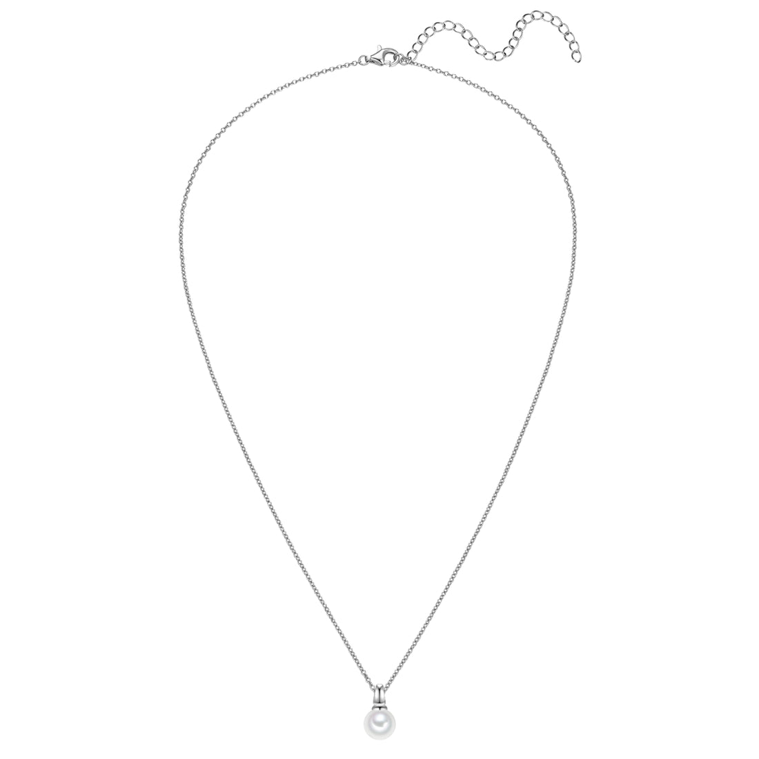 Kette mit Anhänger Sterling Silber Muschelkernperle weiß