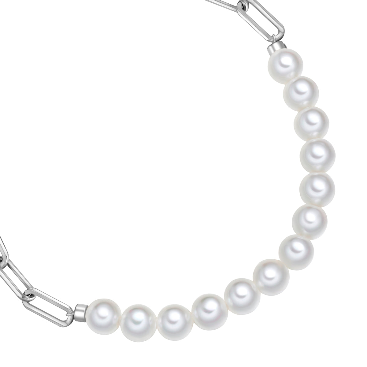 Armband Sterling Silber Muschelkernperle weiß