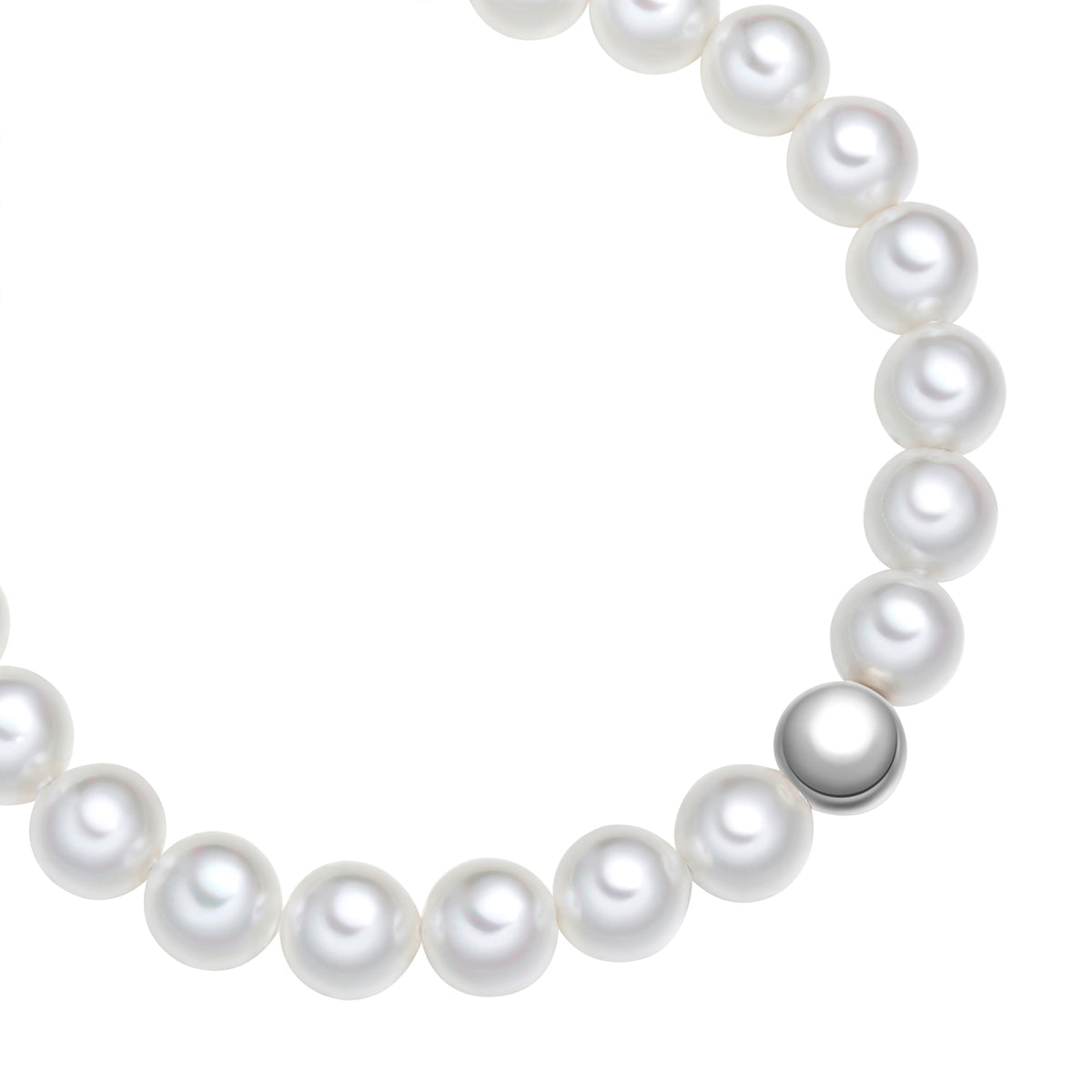 Armband Sterling Silber Muschelkernperle weiß