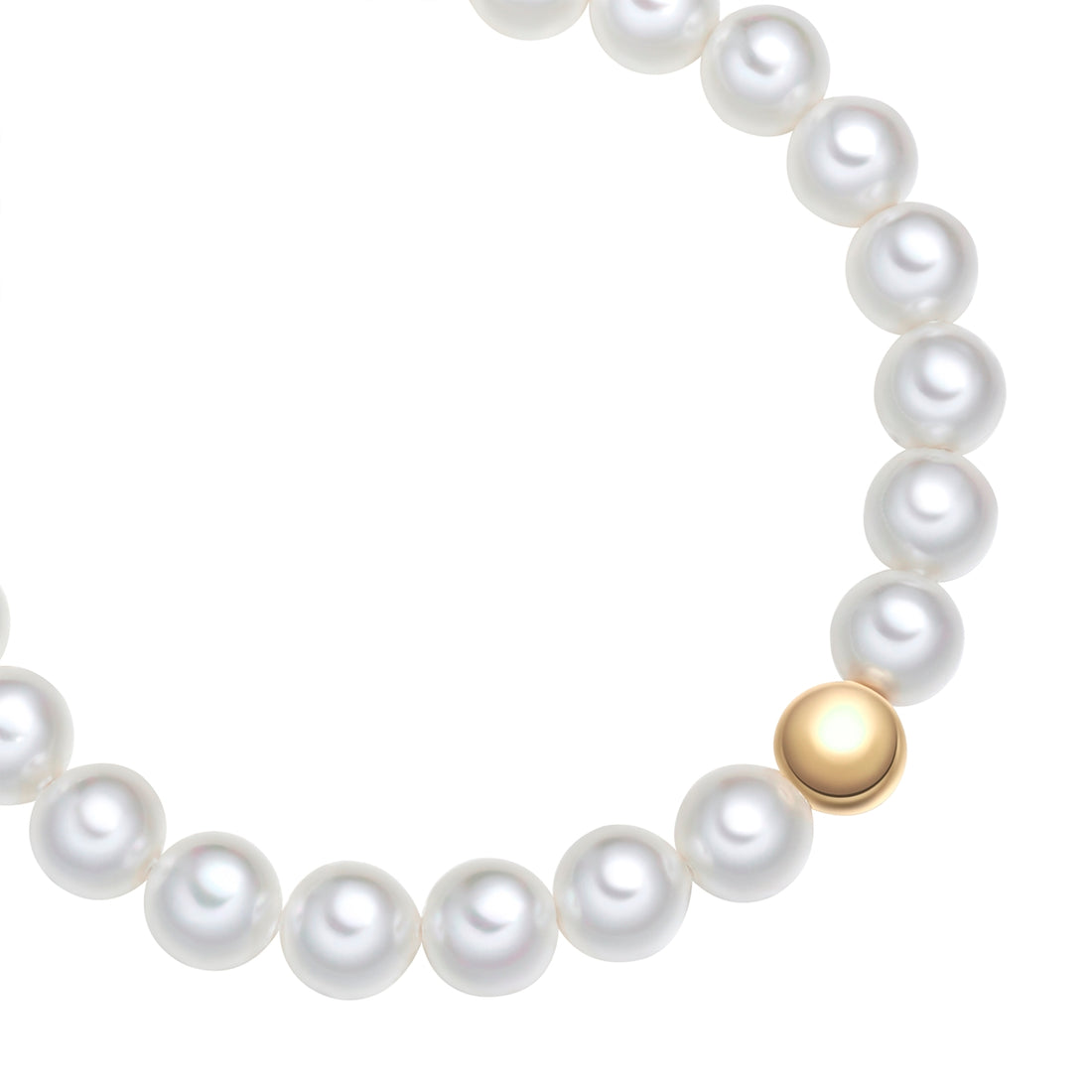 Armband Sterling Silber gelbgold Muschelkernperle weiß