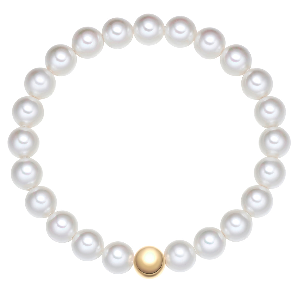 Armband Sterling Silber gelbgold Muschelkernperle weiß