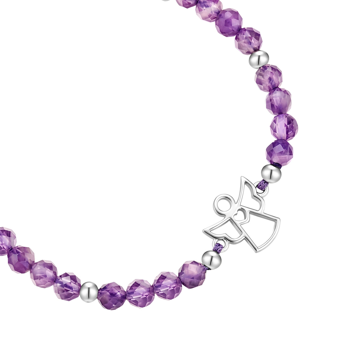 Armband Textil (lila) Amethyst