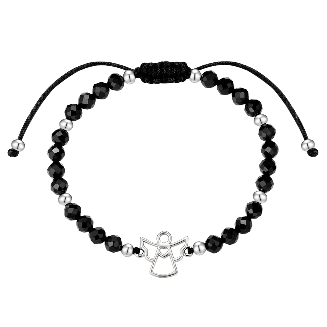 Armband Textil (schwarz) Spinell schwarz