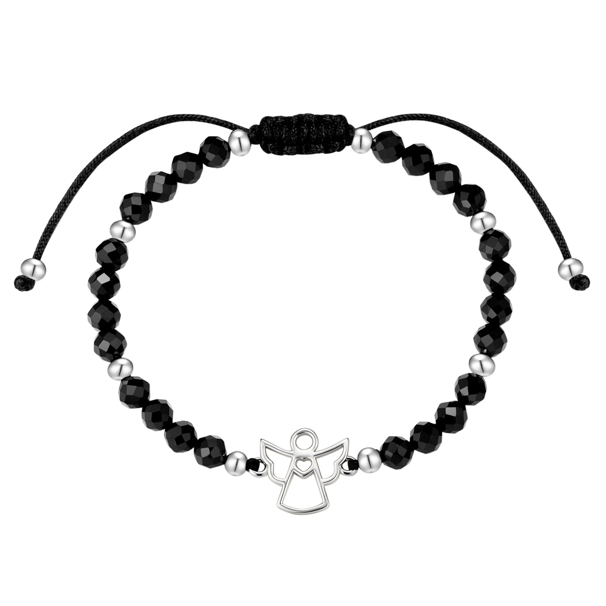 Armband Textil (schwarz) Spinell schwarz
